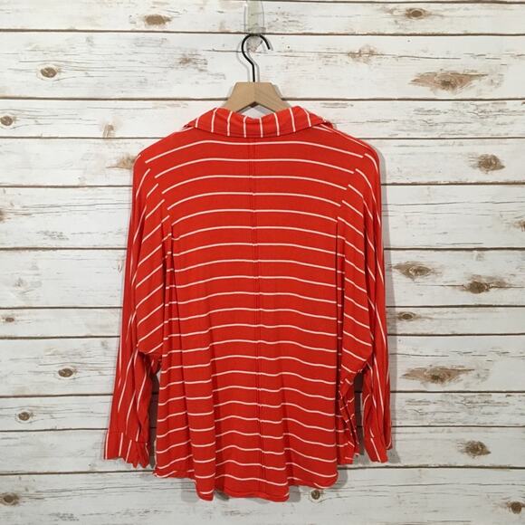 Free People We the Free Can't Fool Me Striped Tee - Red - XS - Picture 3 of 10